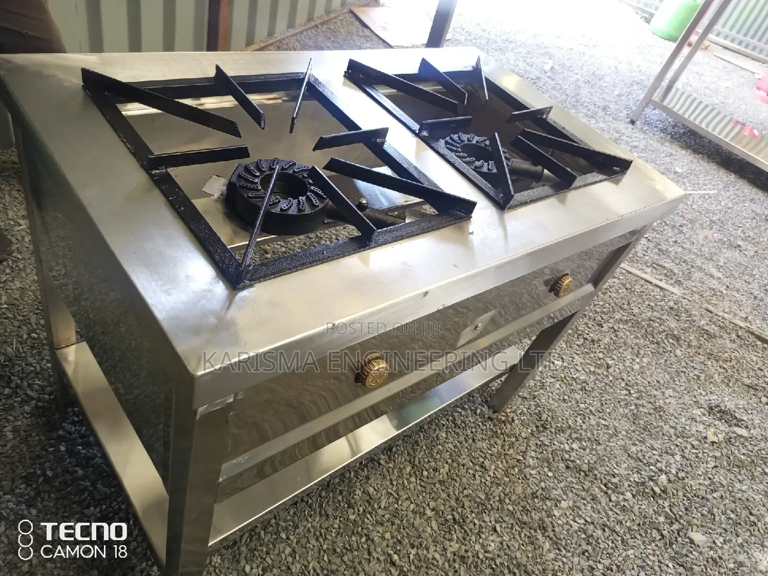 Stainless Steel HP 2 Burner Gas Cooker
