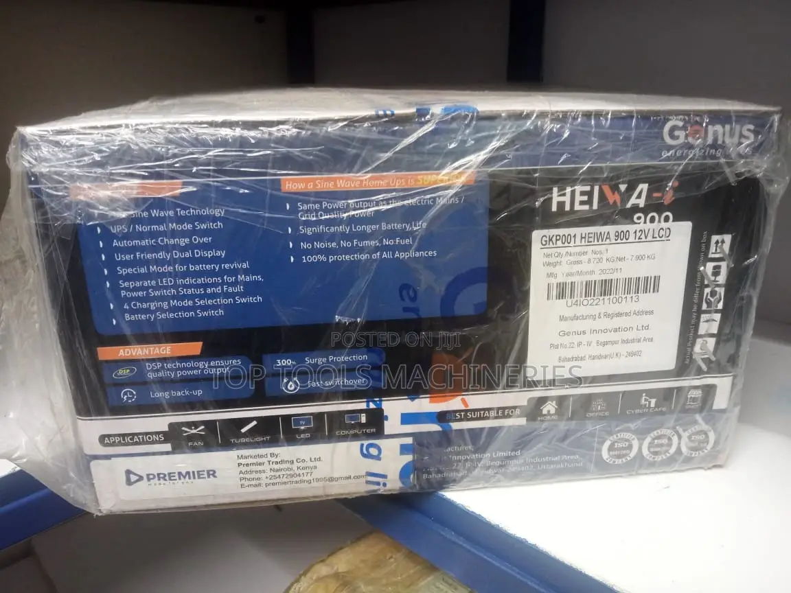 Genus HEIWA 1.5kva/12v Pure Sine Wave Inverter Charger