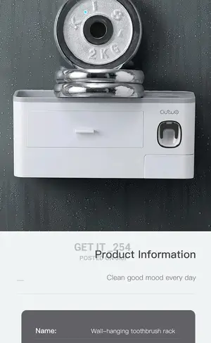 *Magnetic Inverted Automatic Toothpaste Dispenser With 4 Cup