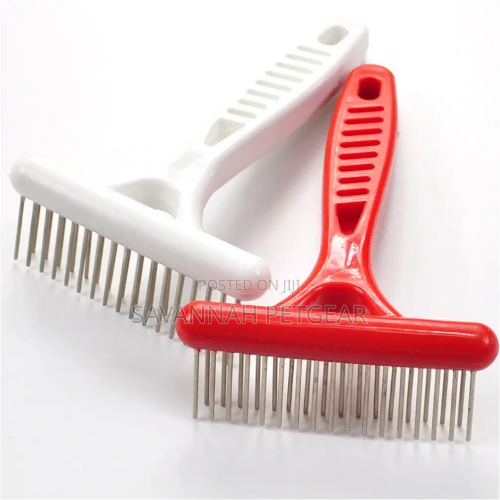 Double Row Undercoat Pet Rake for Cats and Dogs