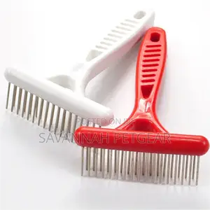 Double Row Undercoat Pet Rake for Cats and Dogs