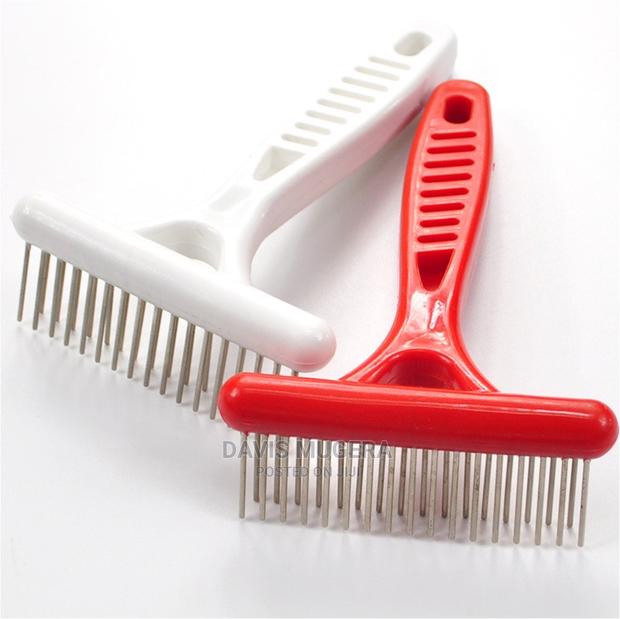 Double Row Undercoat Pet Rake for Cats and Dogs