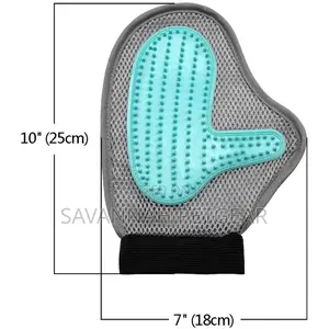 Gentle Deshedding Brush Grooming Glove for Dogs and Cats
