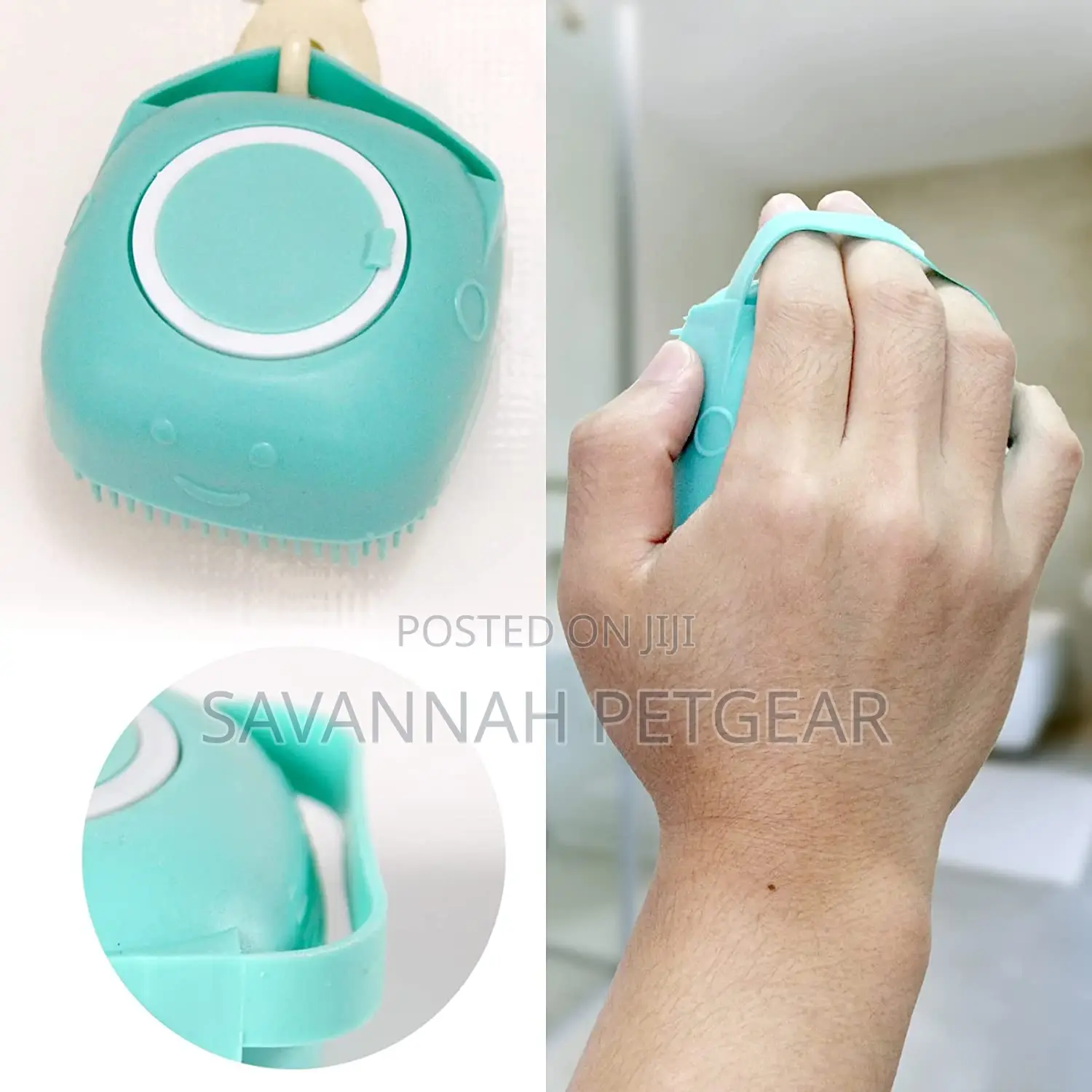 Shampoo Dispensing Massage Bathing Dog Cat Brush
