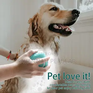 Shampoo Dispensing Massage Bathing Dog Cat Brush