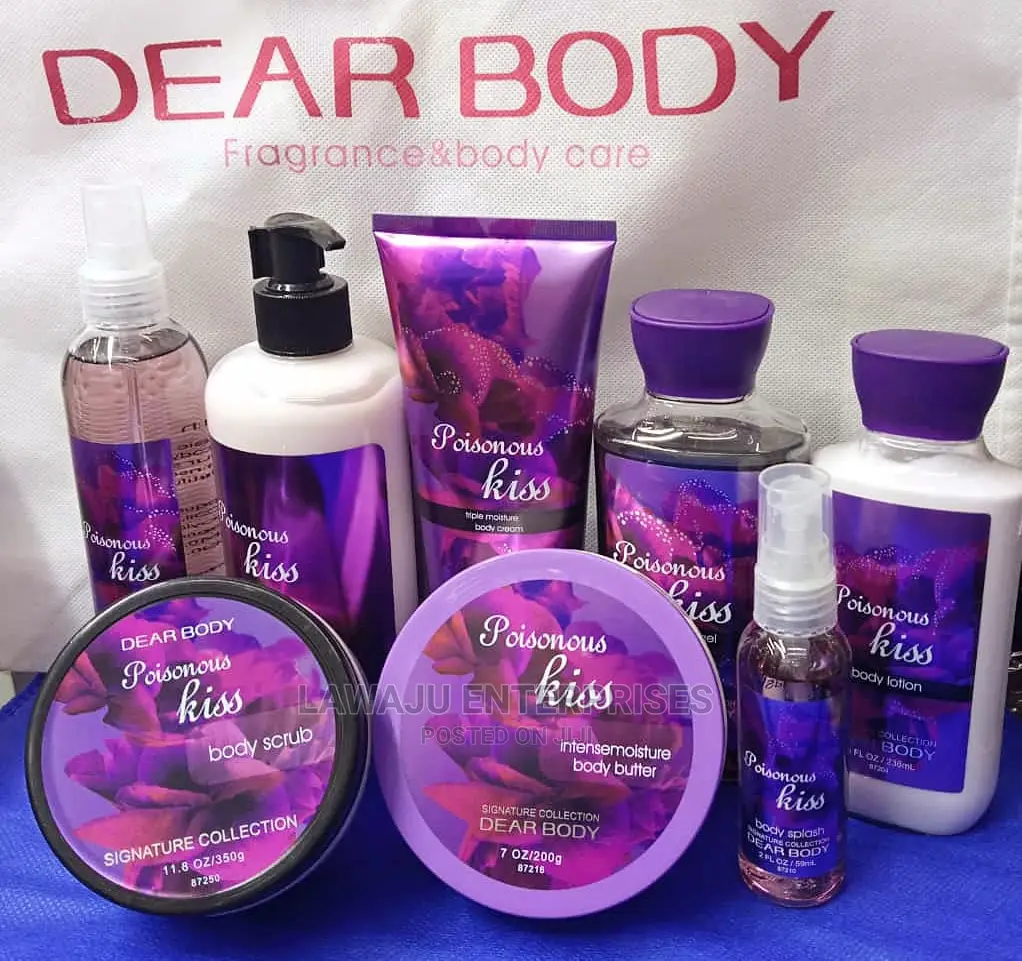 Poisonous Kiss Body Lotion, Cream, Butter, Gel, Scrub Set