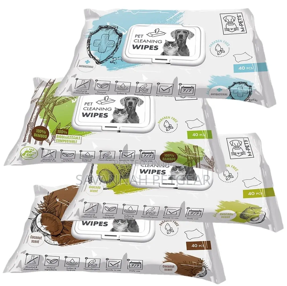 PET CLEANING WIPES (  Coconut, Avocado,Bamboo, Antibacterial