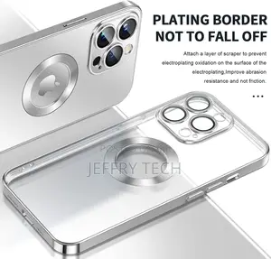 Back Case Cover Compatible With iPhone 13 Pro Max (Silver)