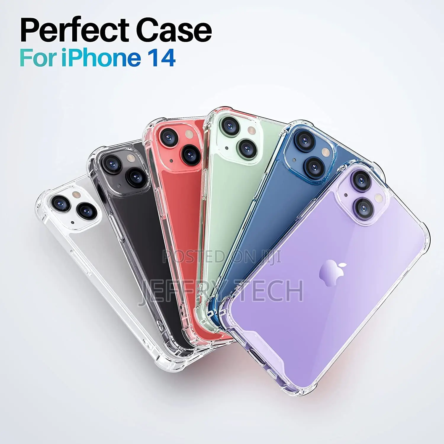 Transparent Hard Back Cover Case for iPhone 14 / iPhone 13