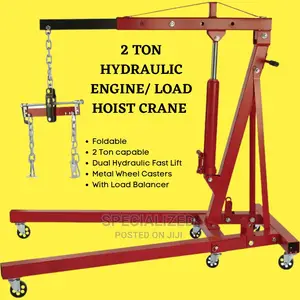 Hydraulic Car Engine and Load Hoist Lifting Crane 2 Ton