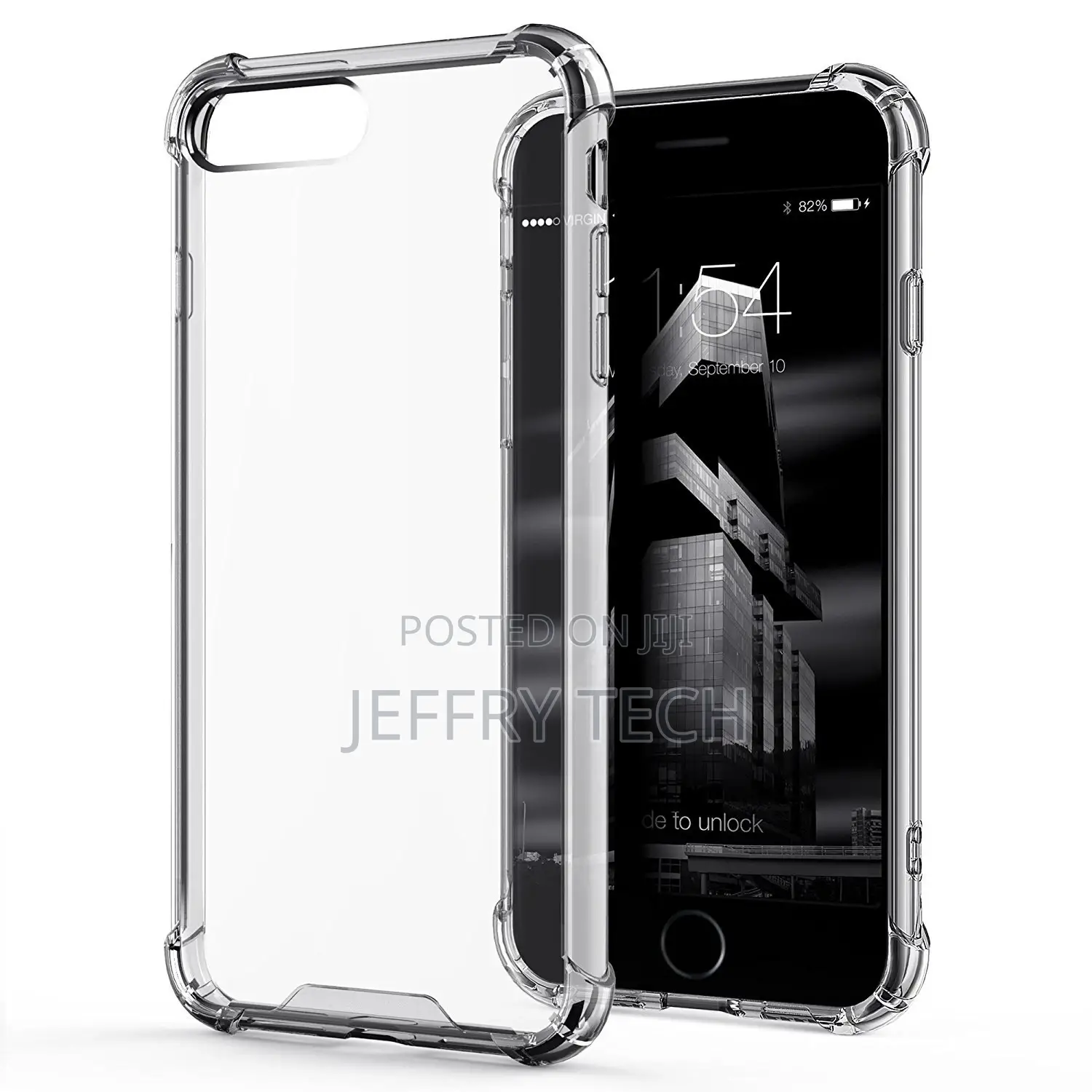 Hard Back Soft Bumper Cover Case for iPhone 7 Plus / 8 Plus