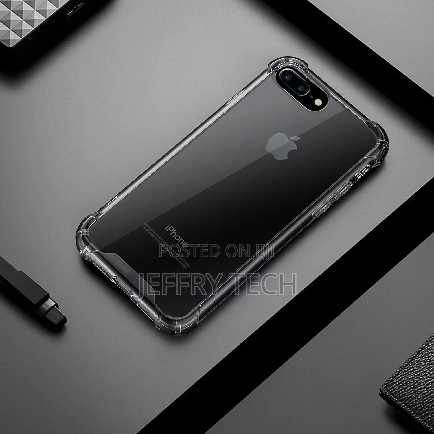 Hard Back Soft Bumper Cover Case for iPhone 7 Plus / 8 Plus