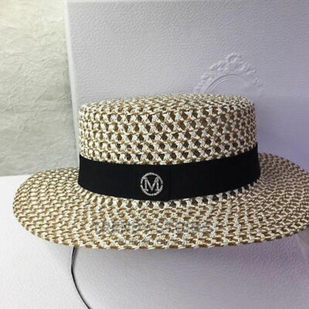 Round Straw Sun Panama Hat - main view