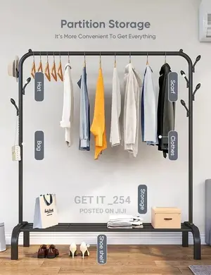 *Clothing Rack With Lower Storage Shelf for Boxes /Shoes
