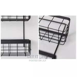 *Multifunctional Wall Mounted Iron Storage Rack
