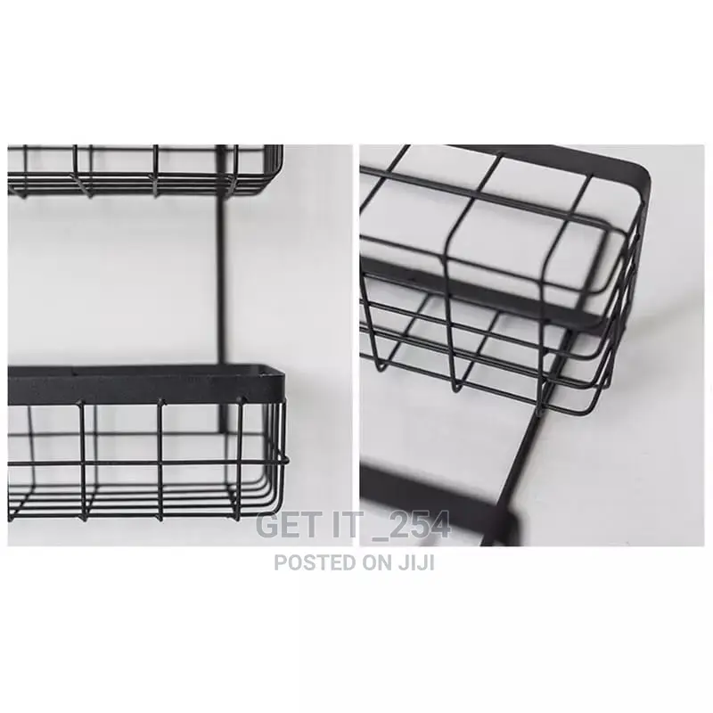 *Multifunctional Wall Mounted Iron Storage Rack