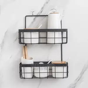 *Multifunctional Wall Mounted Iron Storage Rack