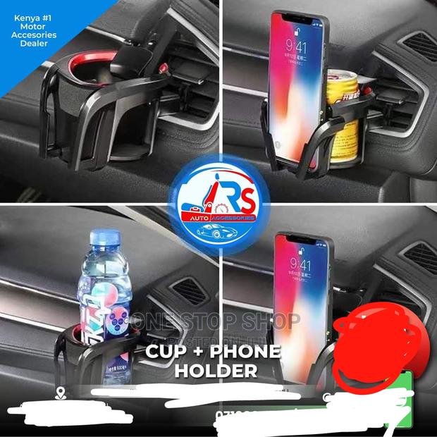 2 in 1 Vent Cup+Phone Holder Mount