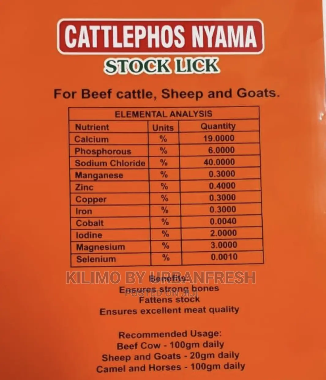Stock Lick for Cattle , Sheep Goat. 50kg