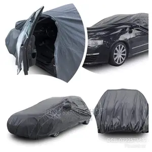Saloon Car Cover With Zipper +Mirror Caps+Cotton Lining
