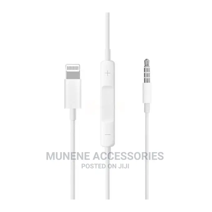 Lightning 3.5MM Jack Adapter Volume Adjust Cable iPhone