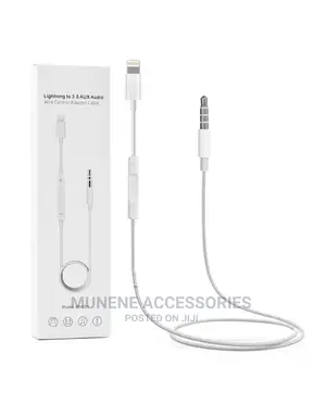 Lightning 3.5MM Jack Adapter Volume Adjust Cable iPhone