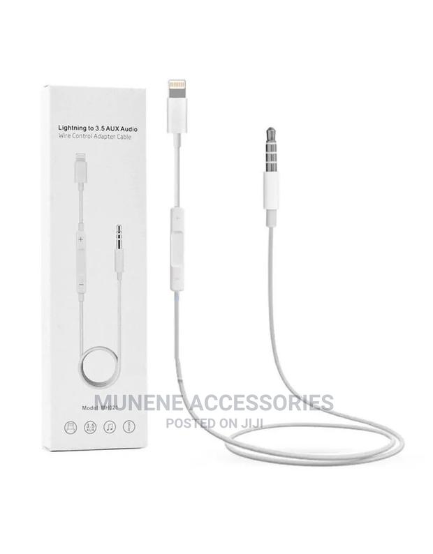 Lightning 3.5MM Jack Adapter Volume Adjust Cable iPhone - thumbnail 4