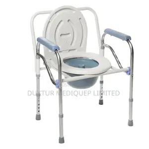 Foldable Commode Chair, Supports 300 Lbs Folding Commode