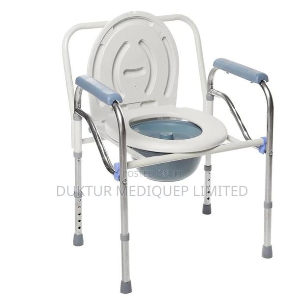 Foldable Commode Chair, Supports 300 Lbs Folding Commode - thumbnail 4