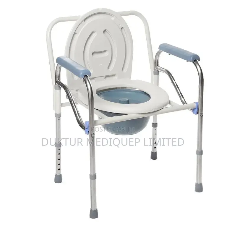 Foldable Commode Chair, Supports 300 Lbs Folding Commode