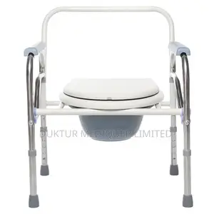 Foldable Commode Chair, Supports 300 Lbs Folding Commode
