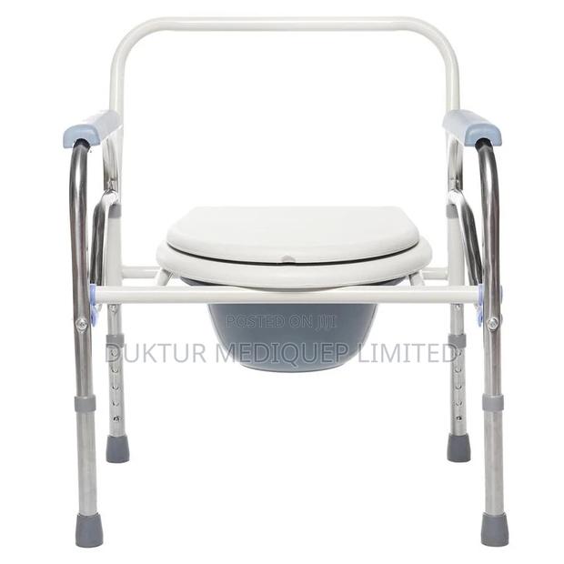 Foldable Commode Chair, Supports 300 Lbs Folding Commode - thumbnail 6