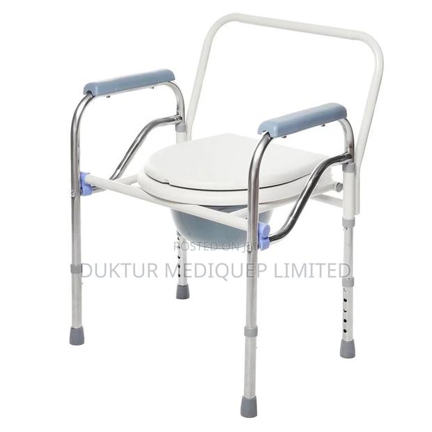 Foldable Commode Chair, Supports 300 Lbs Folding Commode - thumbnail 7