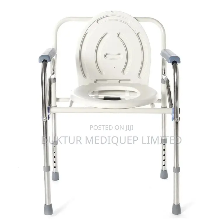 Foldable Commode Chair, Supports 300 Lbs Folding Commode