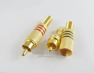 Gold Plated RCA Male Plug Audio Cable Connector