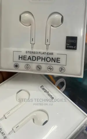 Type-C Flat Wired Earphones.