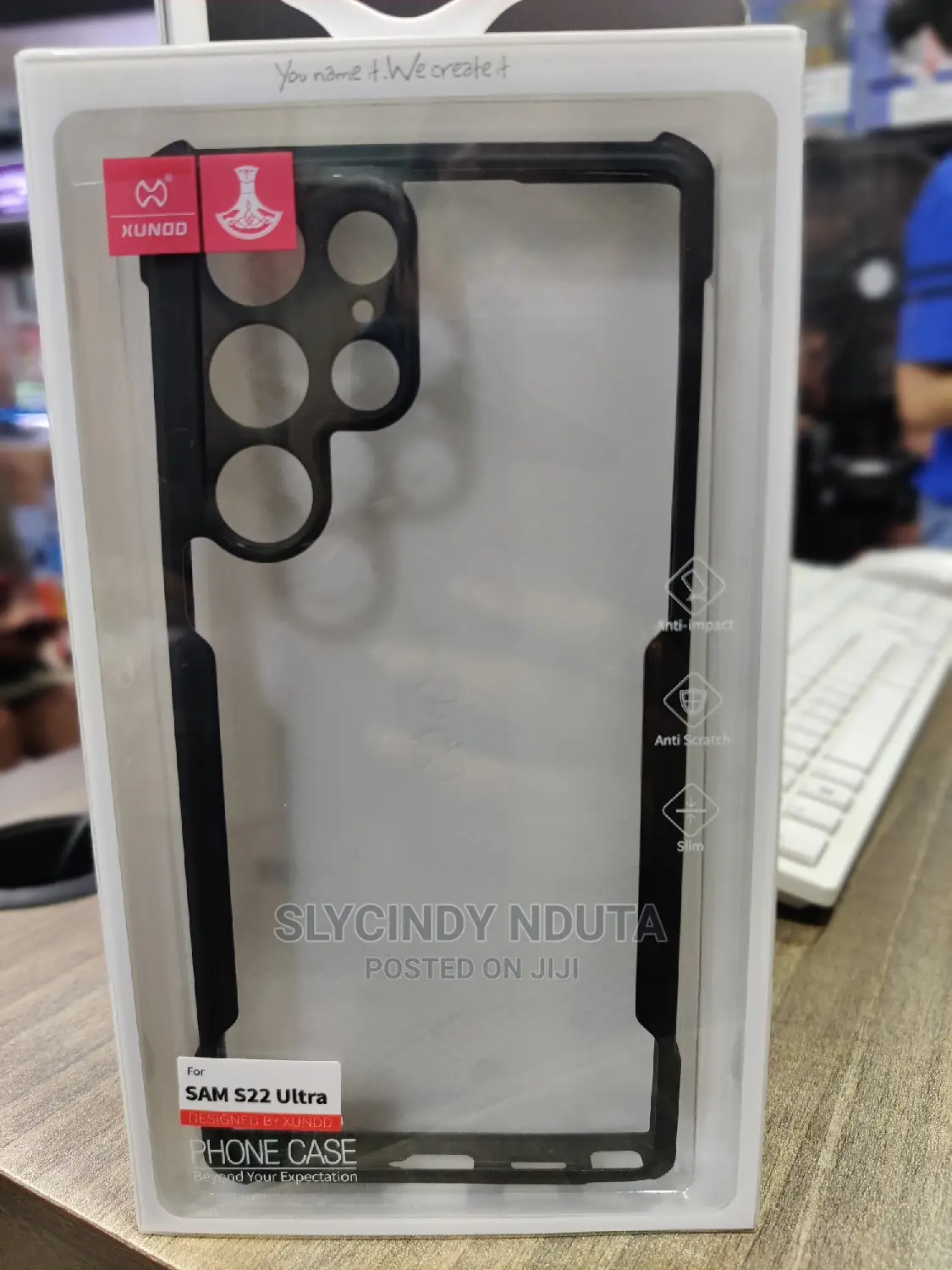 Xundd Case for Samsung S22 Ultra(Clear Black)