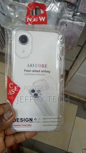 Samsung Galaxy A03 Core Back Cover Clear Transparent Reinfor