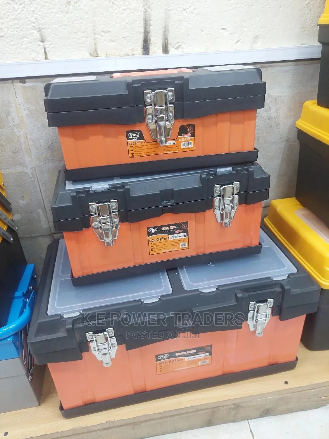 21" Metallic Empty Tool Boxes