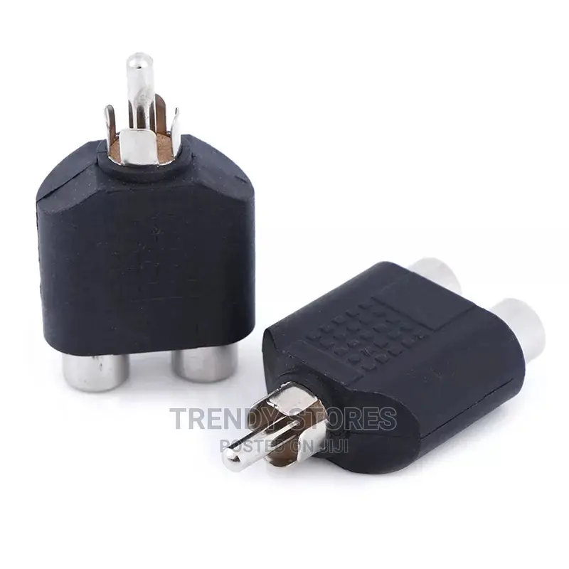 RCA 1 Male to 2 Female Audio Video Plug Converter