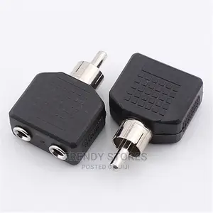 Male RCA Convertor to 2 Audio Jack