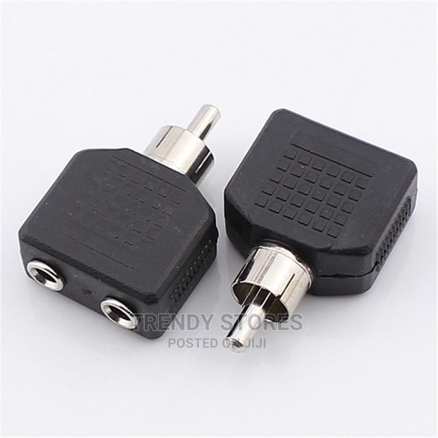 Male RCA Convertor to 2 Audio Jack