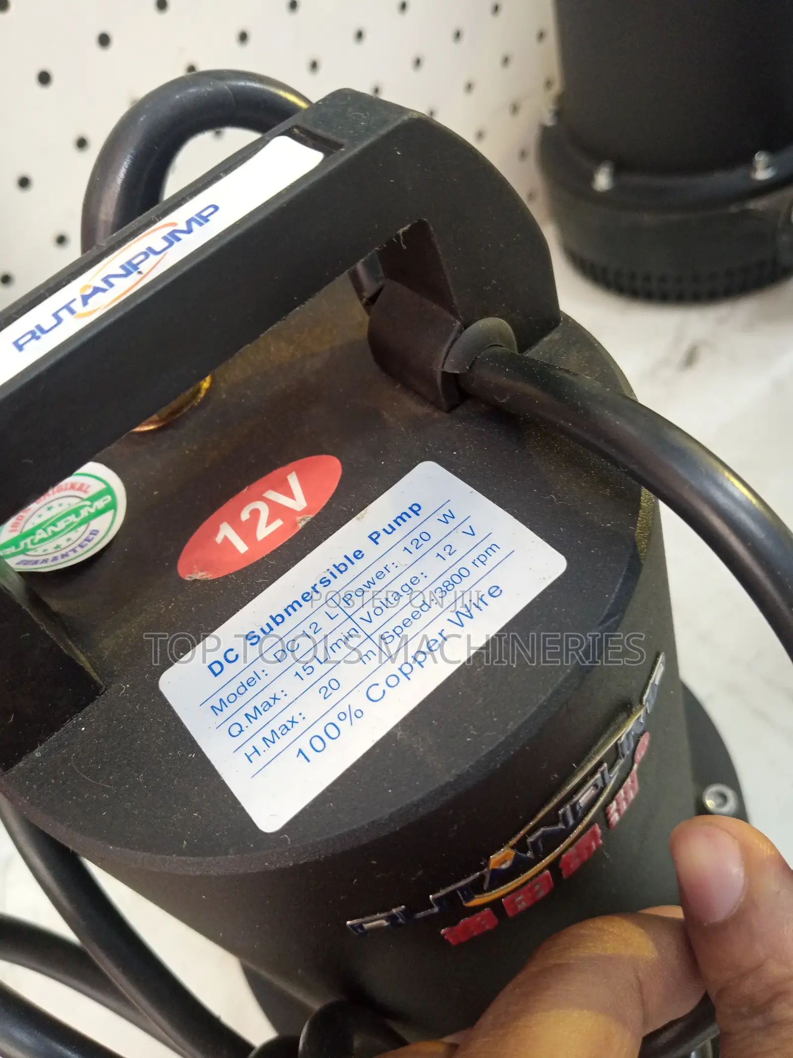Rutan DC Submersible Pump 120w 20 12v