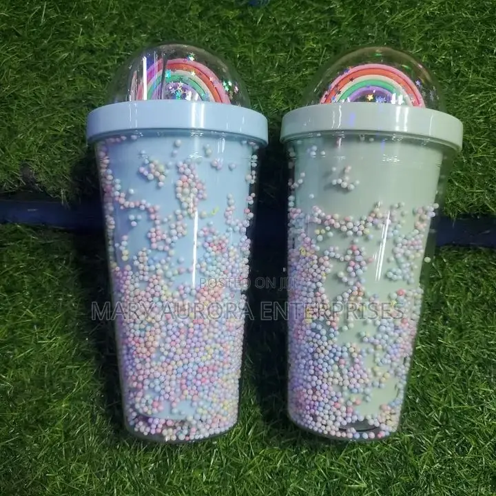 Cute Double Layered Sip Tumblers With a Straw at 1,999