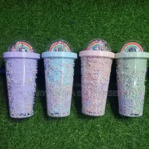Cute Double Layered Sip Tumblers With a Straw at 1,999