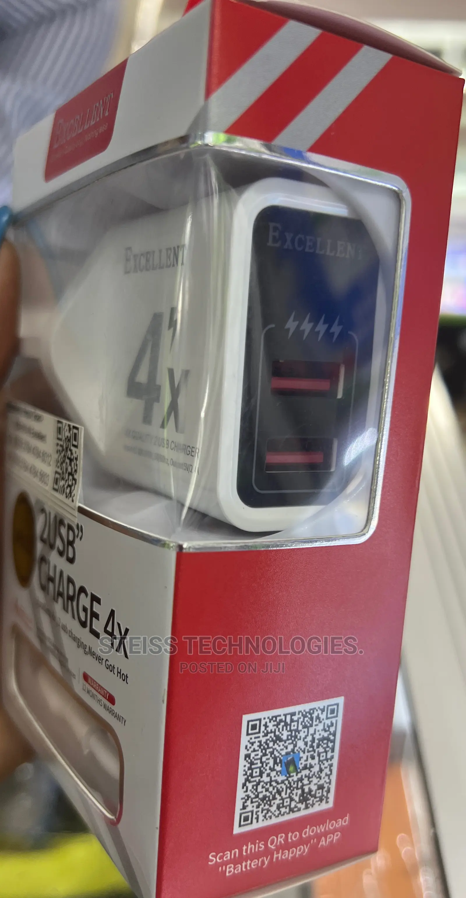 Excellent 4x Double Port Charger.