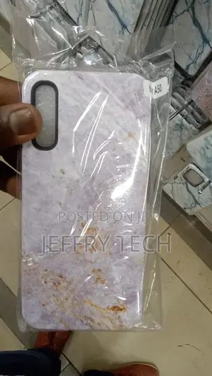 Samsung Galaxy A50 White Black Marble Pattern Design, Slim
