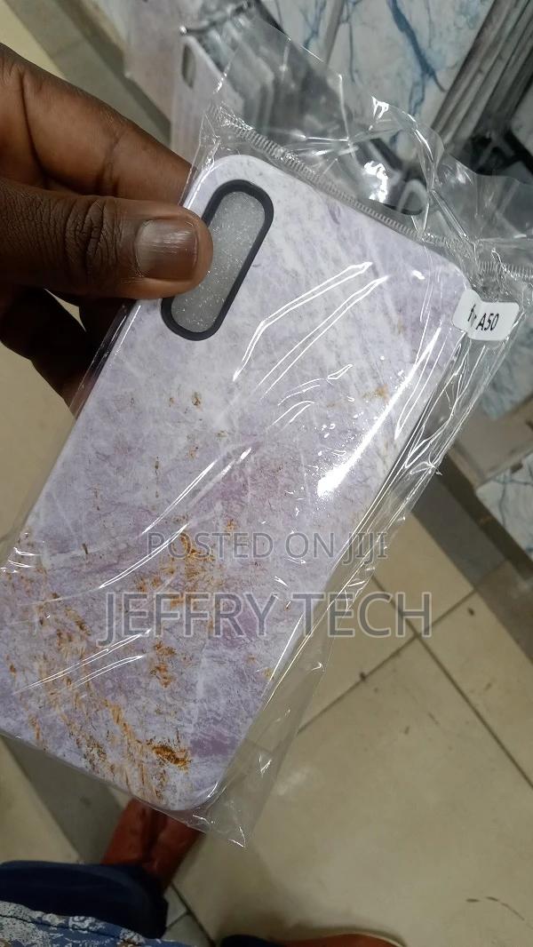 Samsung Galaxy A50 White Black Marble Pattern Design, Slim - thumbnail 3