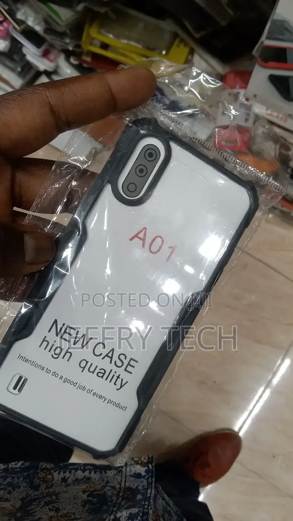 IPAKY Mobile Cover for Samsung A01 Core Transparent Phone Ba