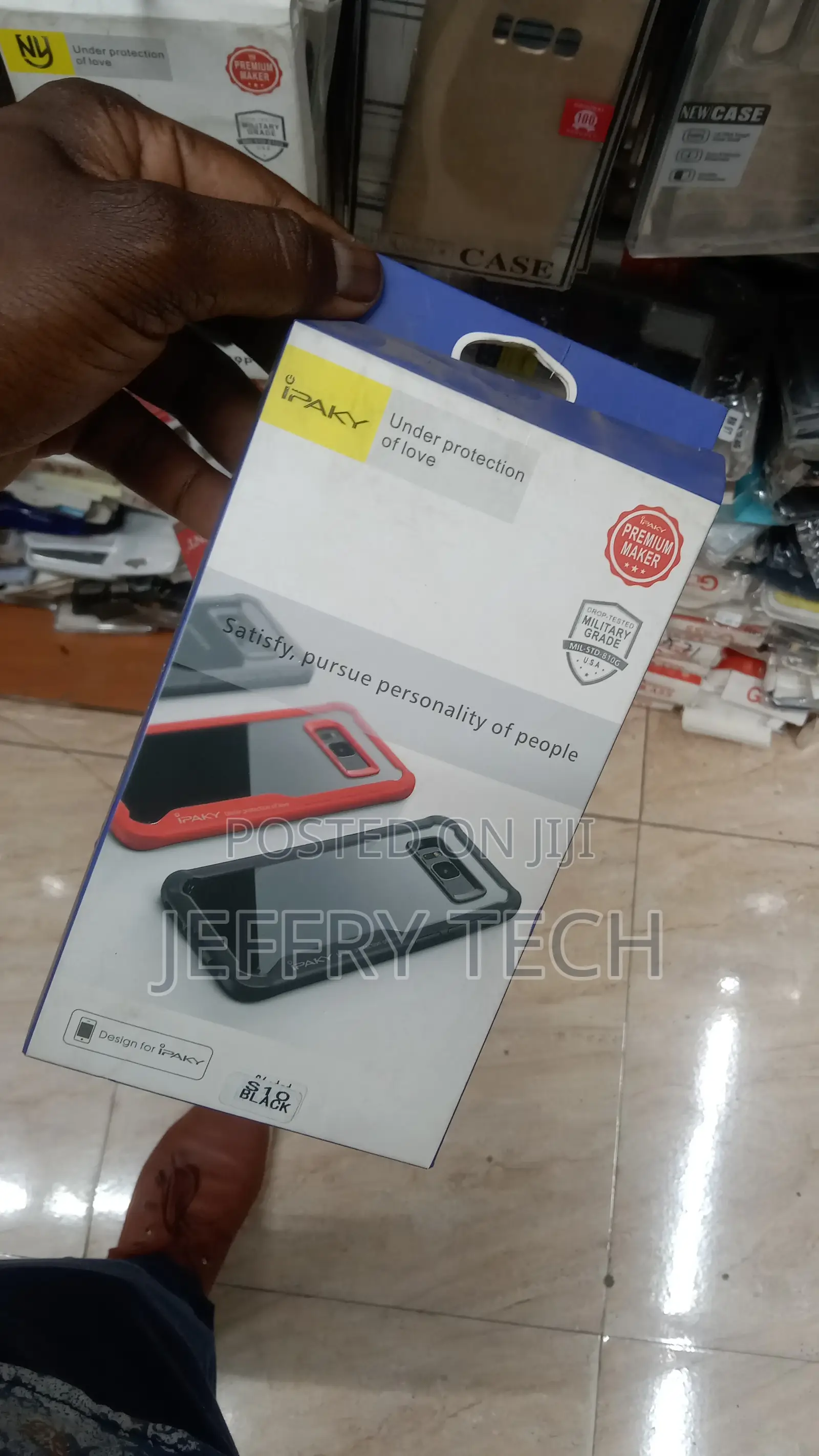 Samsung S10 – Black Transparent Shockproof Case